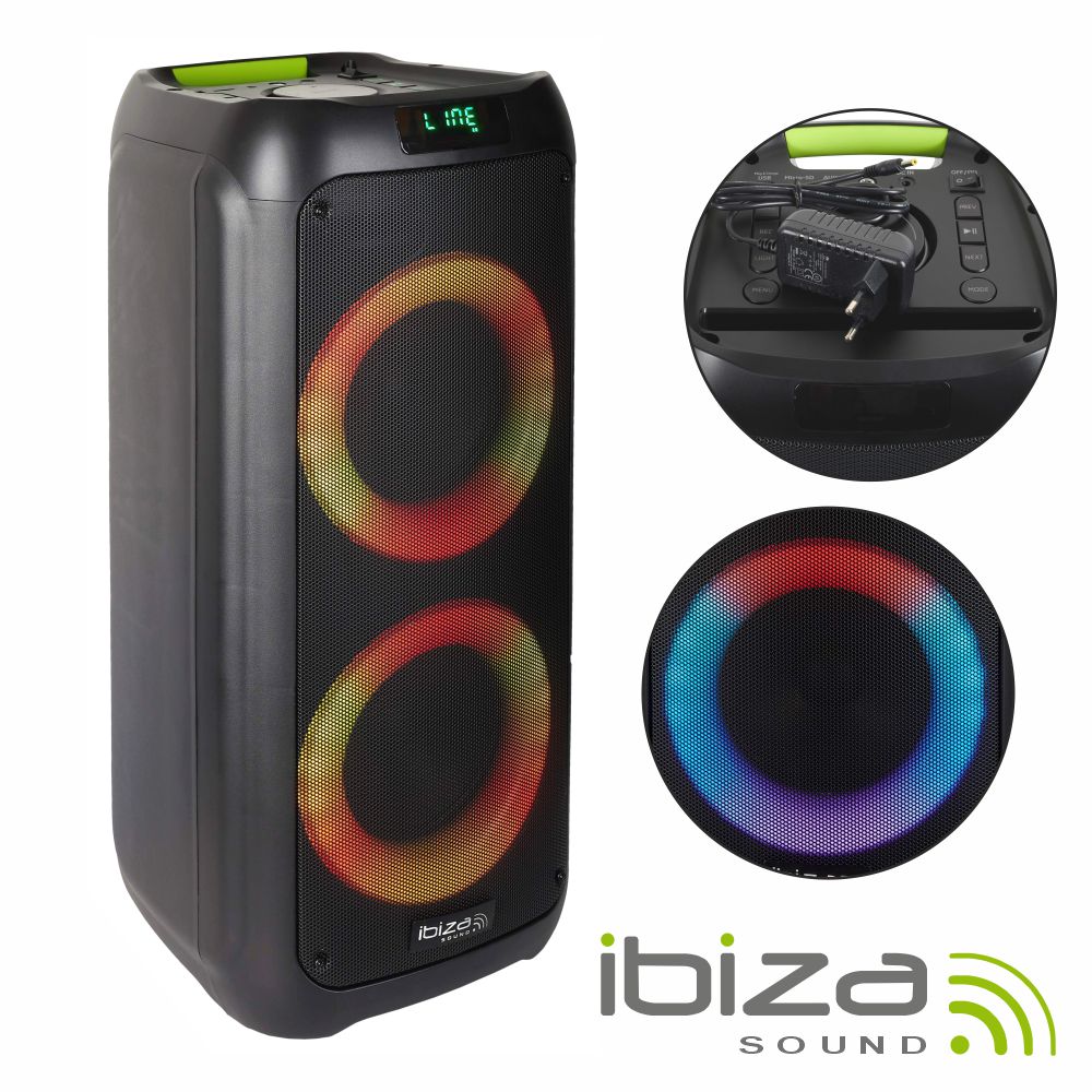 Ibiza Coluna Amplificada 2X6.5 USB/SD/AUX/BT LED TWS LYRA400 B-Stock -  Comprar en EGITANA Musical España